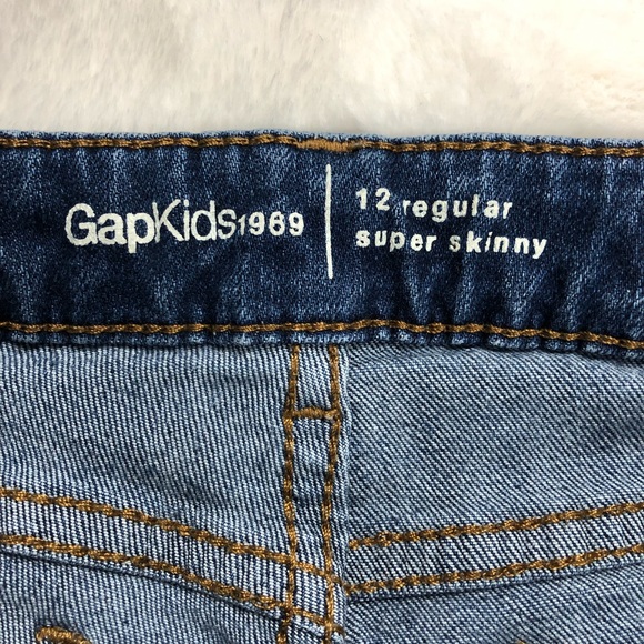 Gap Kids Jeans Girl’s 12 Regular Super Skinny Medium Wash. - Picture 4 of 5